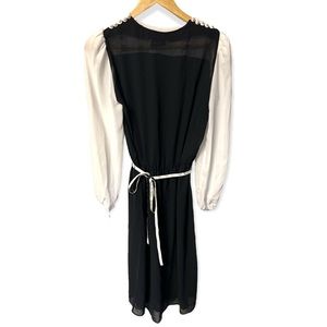 Lizzy and Jonny by Lucero vintage Y2K glamorous chiffon long sleeve A line dress